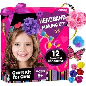 DIY Headband Making Kit for Girls Hair Accessories Craft Kit Ages 4 5 6 7